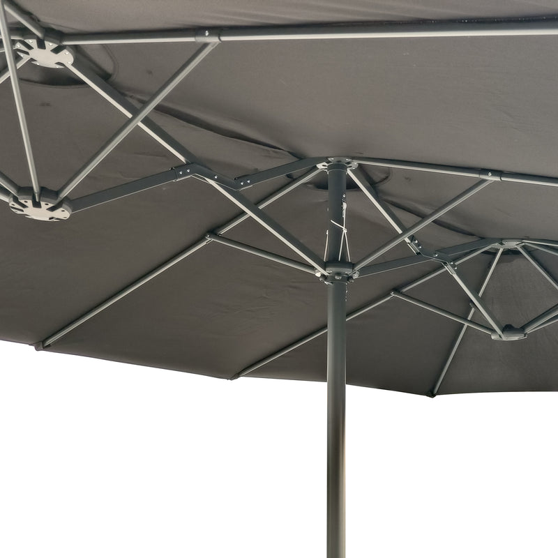 Cargue la imagen en el visor de la galería, Sombrilla Twin Para Jardin de triple sombrilla Color Negro + base COCO - 2024TBLKCOCO