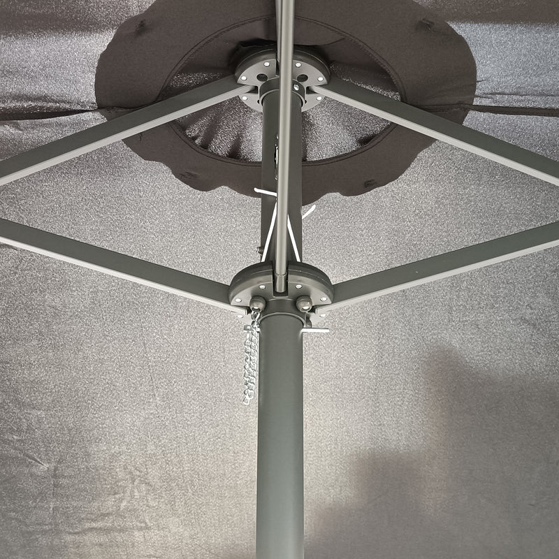 Cargue la imagen en el visor de la galería, Sombrilla Twin Para Jardin de triple sombrilla Color Negro + base COCO - 2024TBLKCOCO