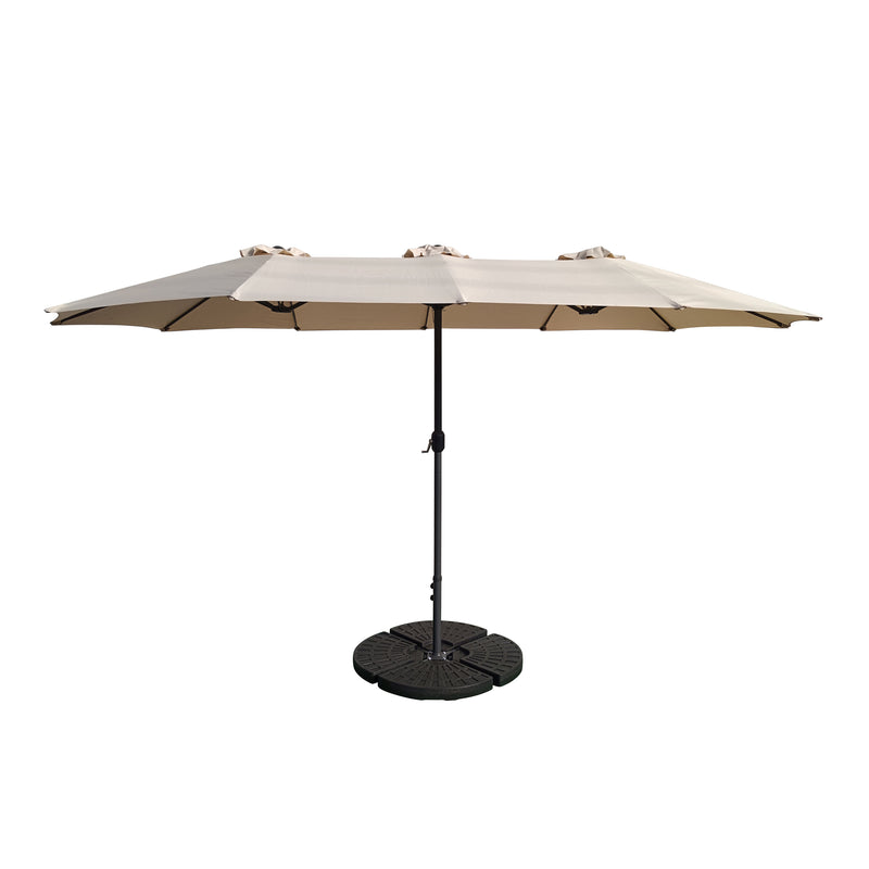 Cargue la imagen en el visor de la galería, Sombrilla Twin Para Jardin de triple sombrilla Color Beige + base COCO - 2024TWBCOCO