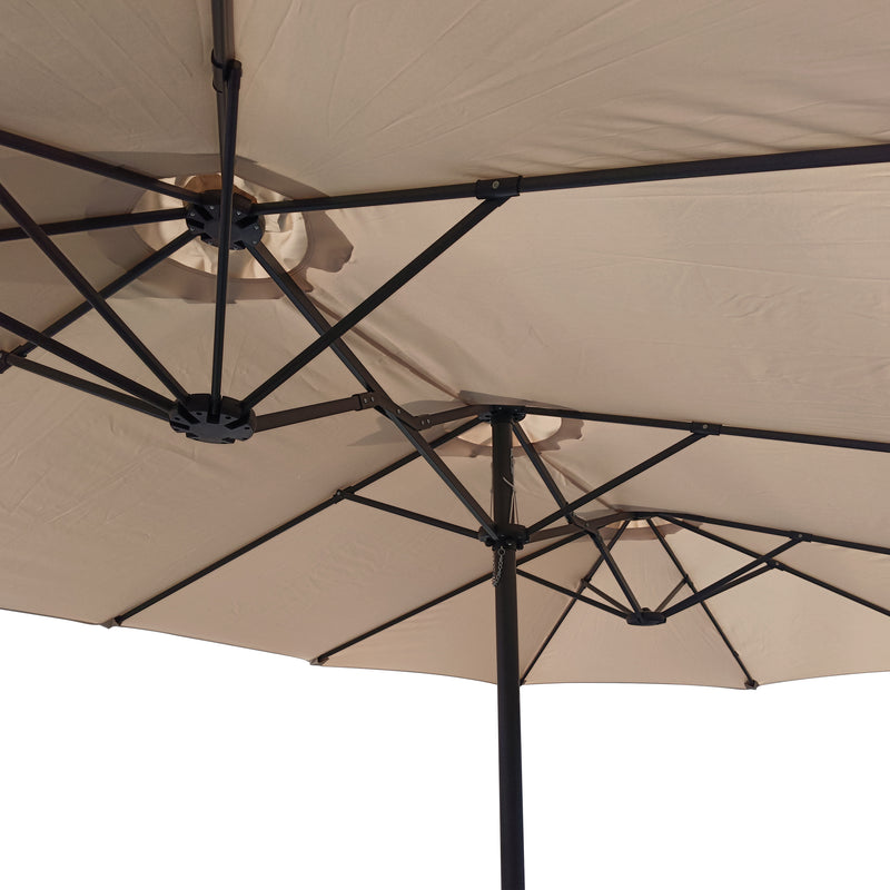 Cargue la imagen en el visor de la galería, Sombrilla Twin Para Jardin de triple sombrilla Color Beige - 2024TWB