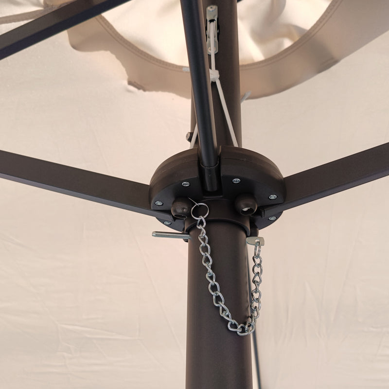 Cargue la imagen en el visor de la galería, Sombrilla Twin Para Jardin de triple sombrilla Color Beige + base COCO - 2024TWBCOCO