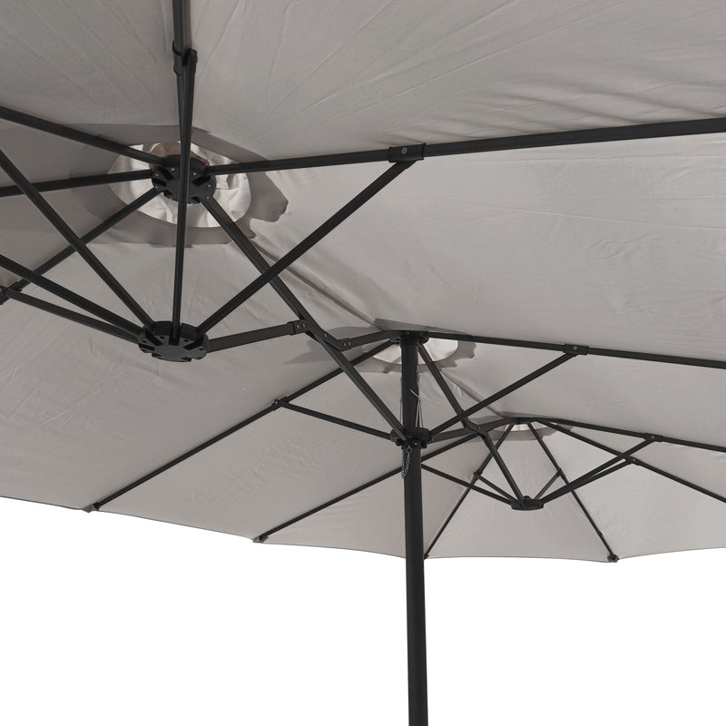 Cargue la imagen en el visor de la galería, Sombrilla Twin Para Jardin de triple sombrilla Color Blanco - 2024TWH