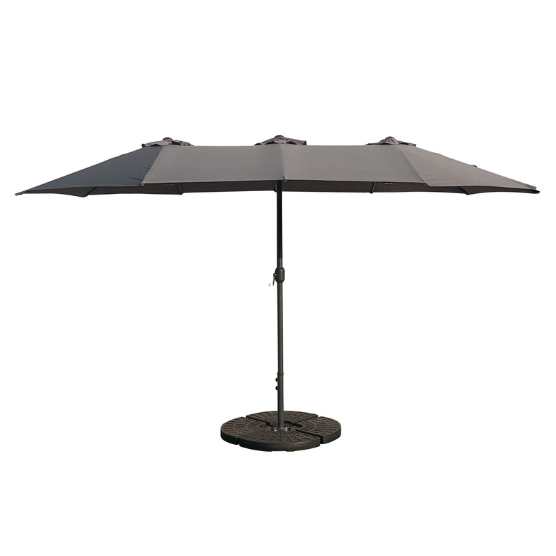 Cargue la imagen en el visor de la galería, Sombrilla Twin Para Jardin de triple sombrilla Color Carbon + base COCO - 2024TCHCOCO