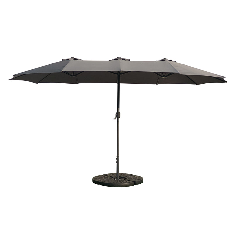 Cargue la imagen en el visor de la galería, Sombrilla Twin Para Jardin de triple sombrilla Color Carbon + base COCO - 2024TCHCOCO