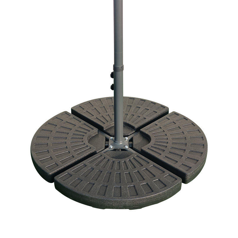 Cargue la imagen en el visor de la galería, Sombrilla Twin Para Jardin de triple sombrilla Color Carbon + base COCO - 2024TCHCOCO