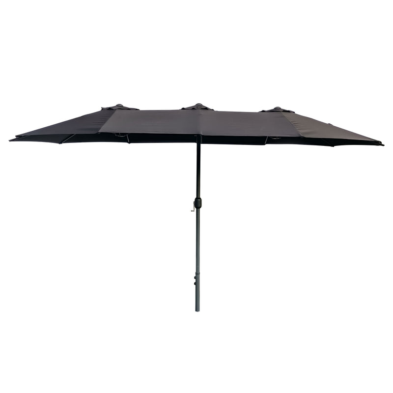 Cargue la imagen en el visor de la galería, Sombrilla Twin Para Jardin de triple sombrilla Color Negro - 2024TBLK