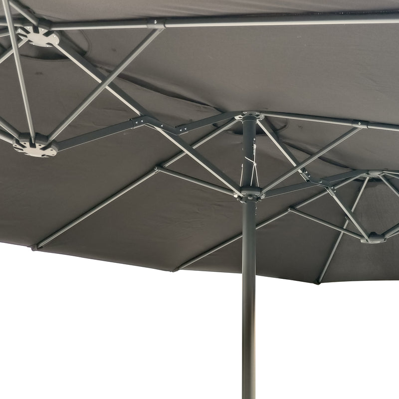 Cargue la imagen en el visor de la galería, Sombrilla Twin Para Jardin de triple sombrilla Color Negro - 2024TBLK