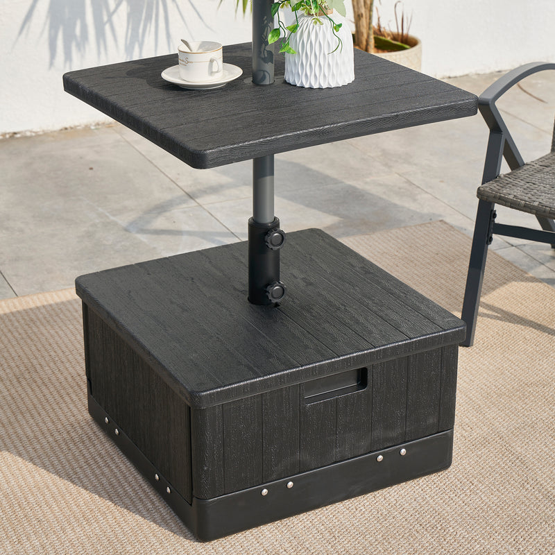 Cargue la imagen en el visor de la galería, Base para sombrilla plegable TWOK color negro - 23975CT