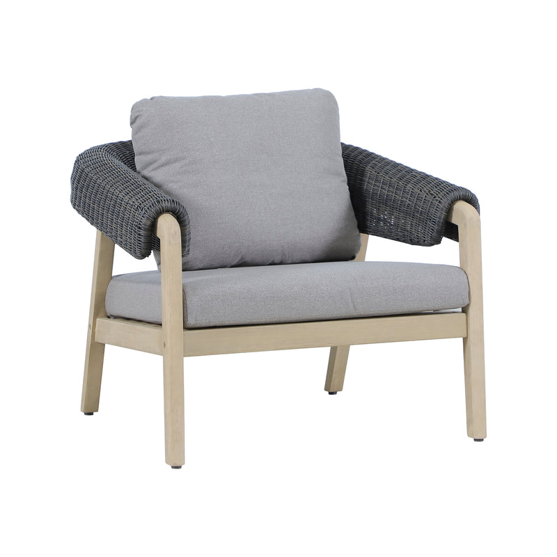 Cargue la imagen en el visor de la galería, Set triple de madera para exterior Tyler color gris y natural - HUC41271-73-74-76
