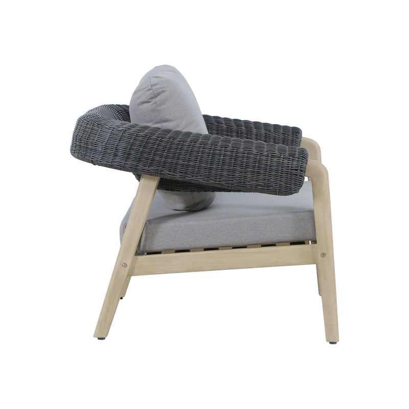 Cargue la imagen en el visor de la galería, Set triple de madera para exterior Tyler color gris y natural - HUC41271-73-74-76