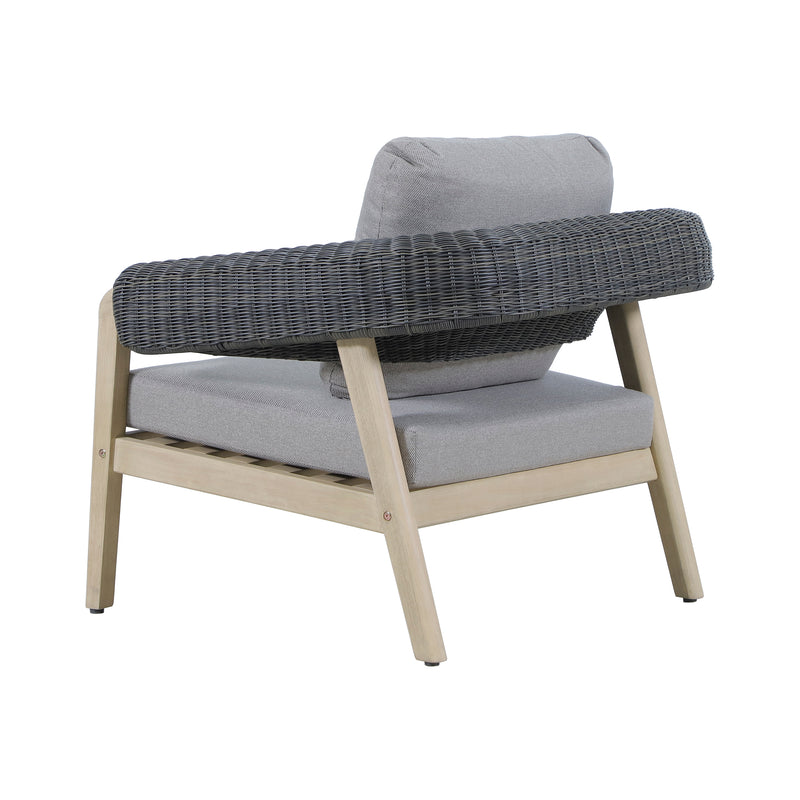 Cargue la imagen en el visor de la galería, Set triple de madera para exterior Tyler color gris y natural - HUC41271-73-74-76