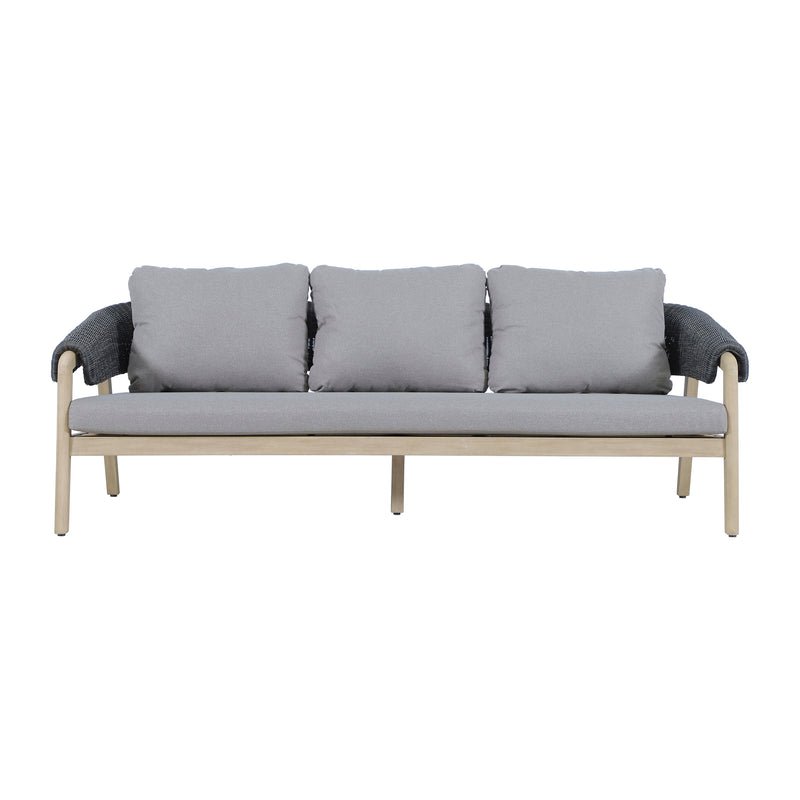 Cargue la imagen en el visor de la galería, Set triple de madera para exterior Tyler color gris y natural - HUC41271-73-74-76