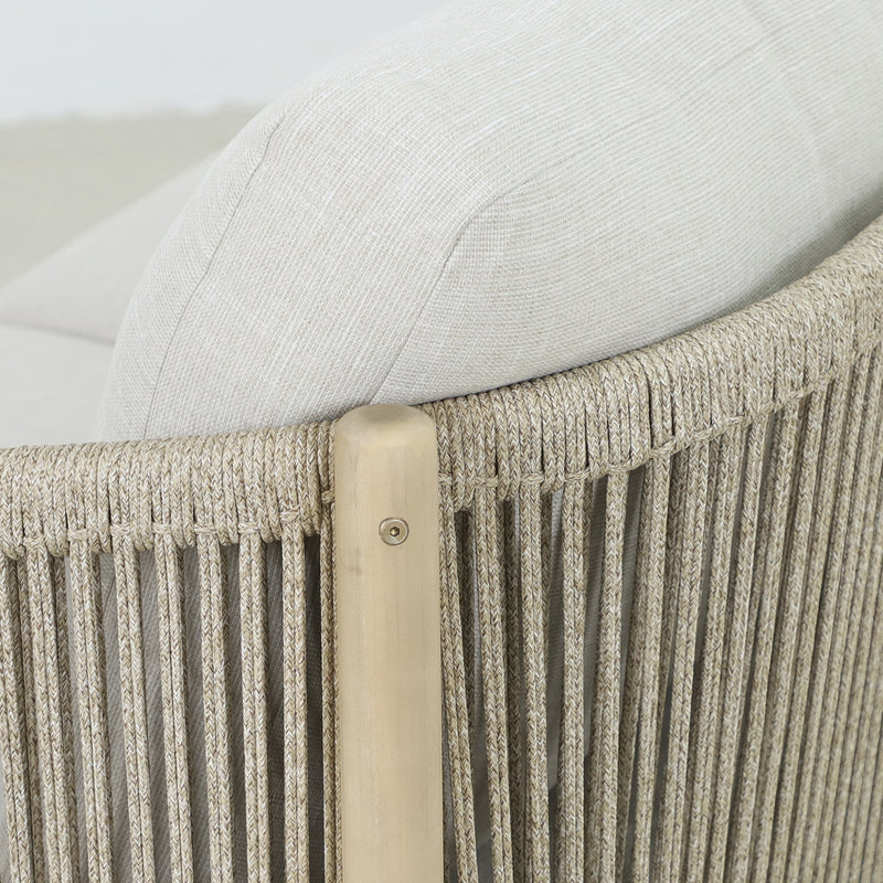 Cargue la imagen en el visor de la galería, Sofa doble de madera Tyson color natural - HUC40516