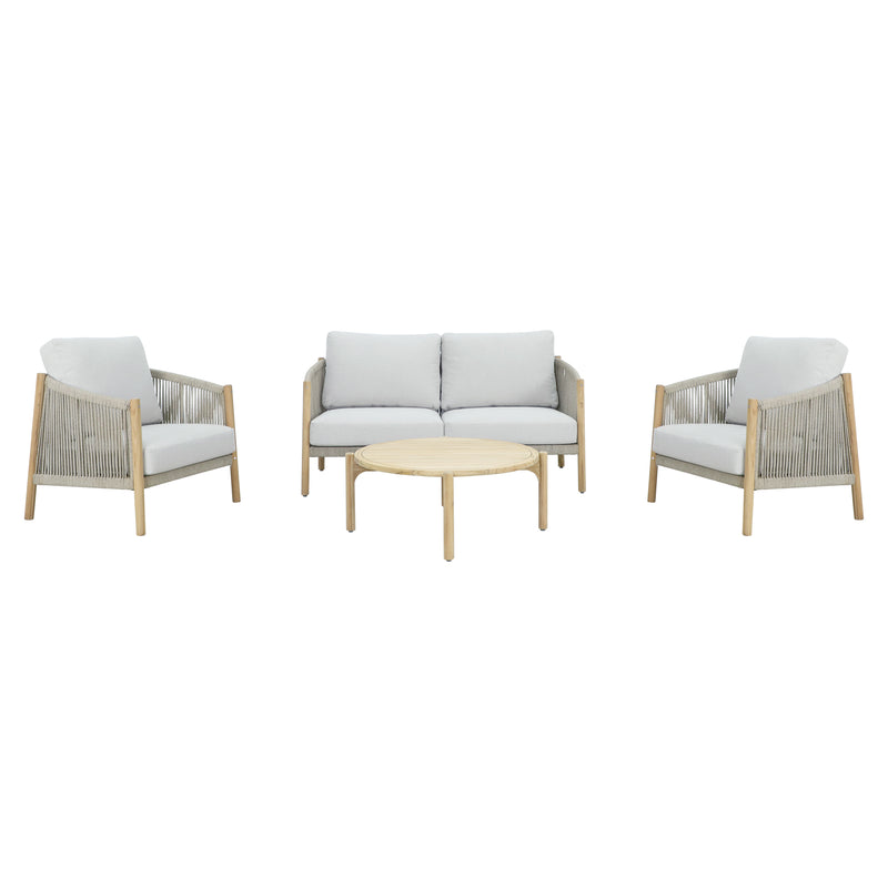 Cargue la imagen en el visor de la galería, Set doble de madera Tyson color Natural - HUC40516-DO