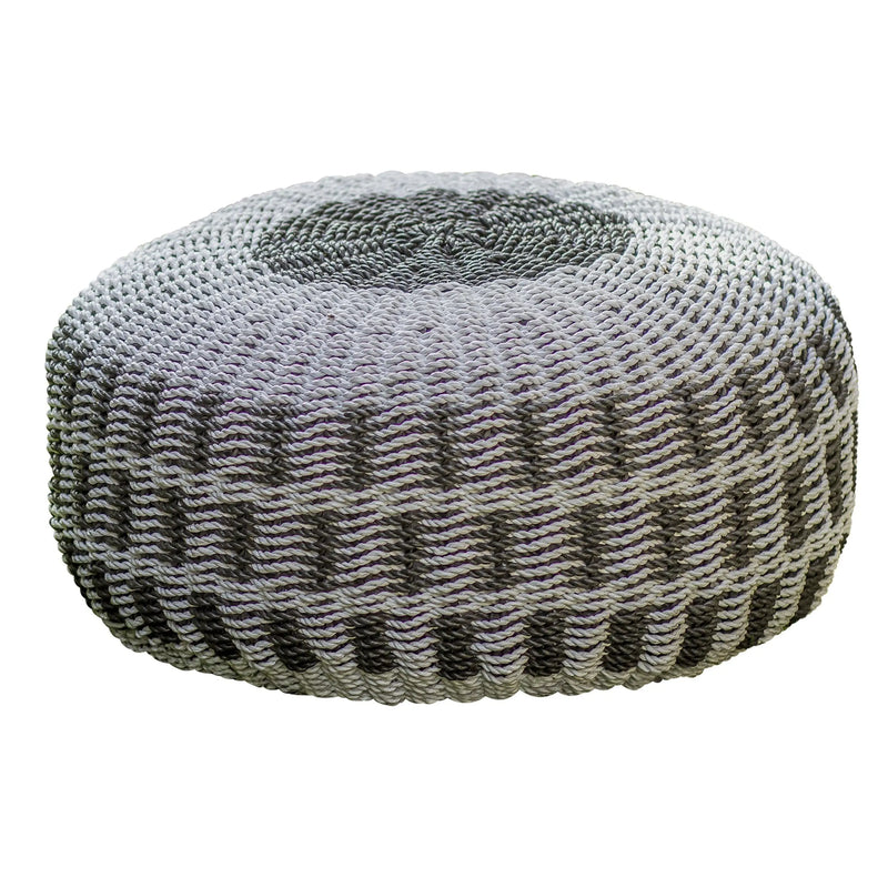 Cargue la imagen en el visor de la galería, Taburete Tejido de Decoiracion Interior & Exterior Tulum Negro -900453