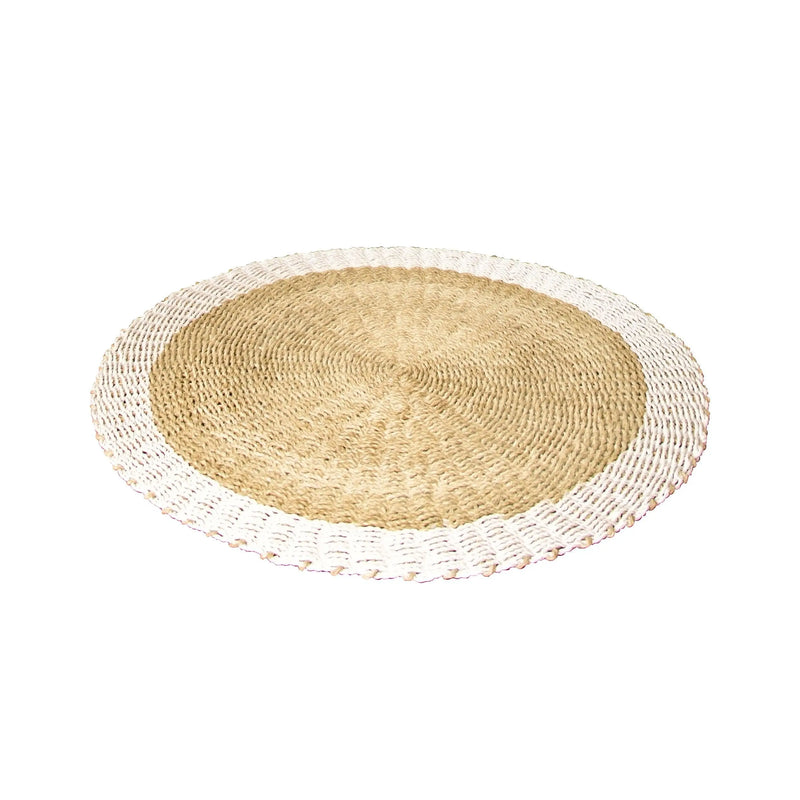 Cargue la imagen en el visor de la galería, Tapete Nicola Decorativo Tejido Color Blanco & Natural -303591