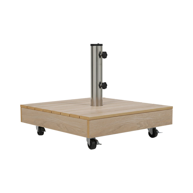 Cargue la imagen en el visor de la galería, Base para sombrilla UZI color natural estilo madera - 23875AWP