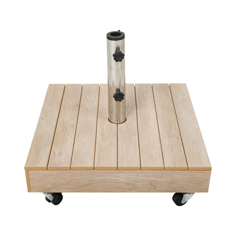 Cargue la imagen en el visor de la galería, Base para sombrilla UZI color natural estilo madera - 23875AWP