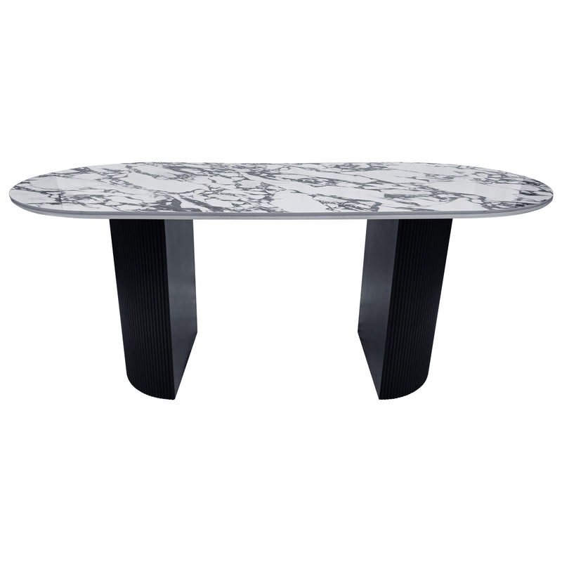 Cargue la imagen en el visor de la galería, Comedor Valise 1.8 M blanco&negro + 6 sillas JY6316XT color blanco