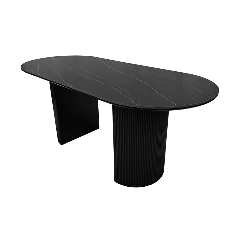 Cargue la imagen en el visor de la galería, Comedor Valise 1.8 M color Negro + 6 sillas JY6148