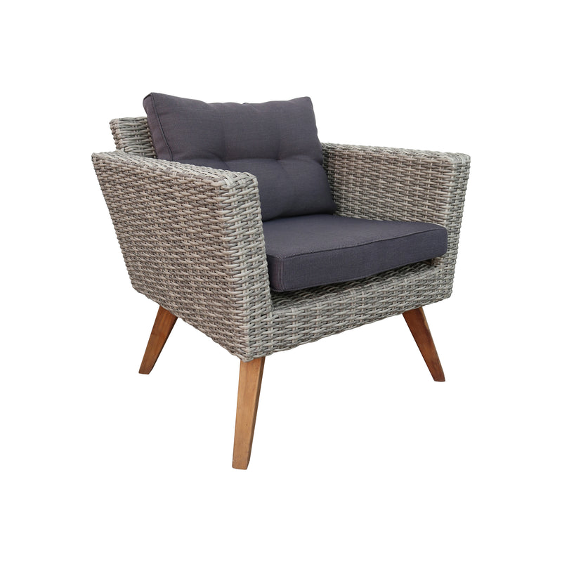 Cargue la imagen en el visor de la galería, Sillon  de Ratan Color Carbon VITA BISTRO INDIVIDUAL-BIS-S