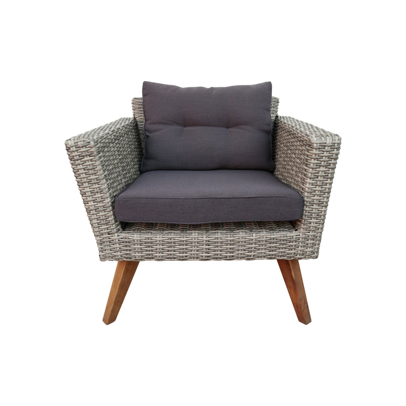 Cargue la imagen en el visor de la galería, Sillon  de Ratan Color Carbon VITA BISTRO INDIVIDUAL-BIS-S