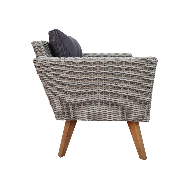 Cargue la imagen en el visor de la galería, Sillon  de Ratan Color Carbon VITA BISTRO INDIVIDUAL-BIS-S