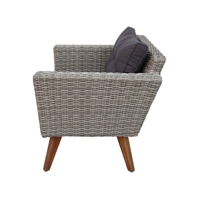 Cargue la imagen en el visor de la galería, Sillon  de Ratan Color Carbon VITA BISTRO INDIVIDUAL-BIS-S