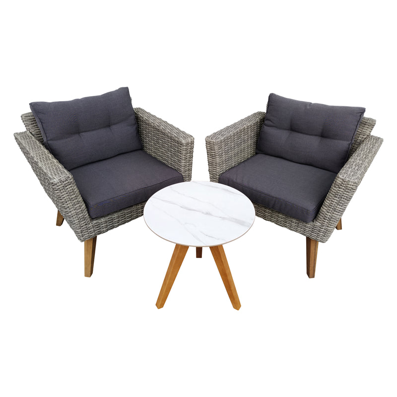 Cargue la imagen en el visor de la galería, Set Bistro Vita carbon + mesa By