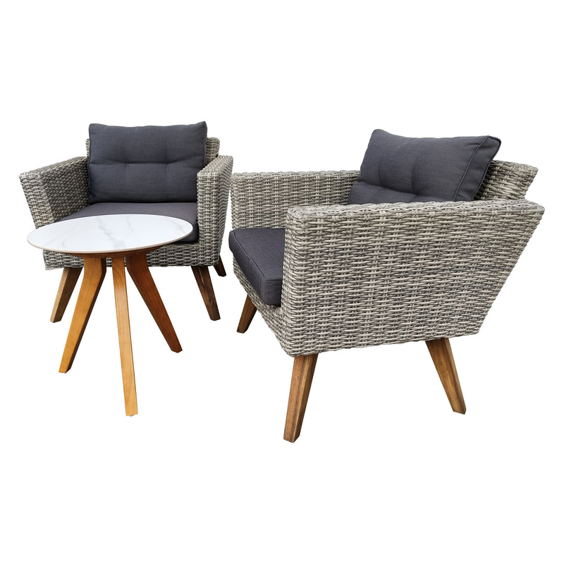 Cargue la imagen en el visor de la galería, Set Bistro Vita carbon + mesa By