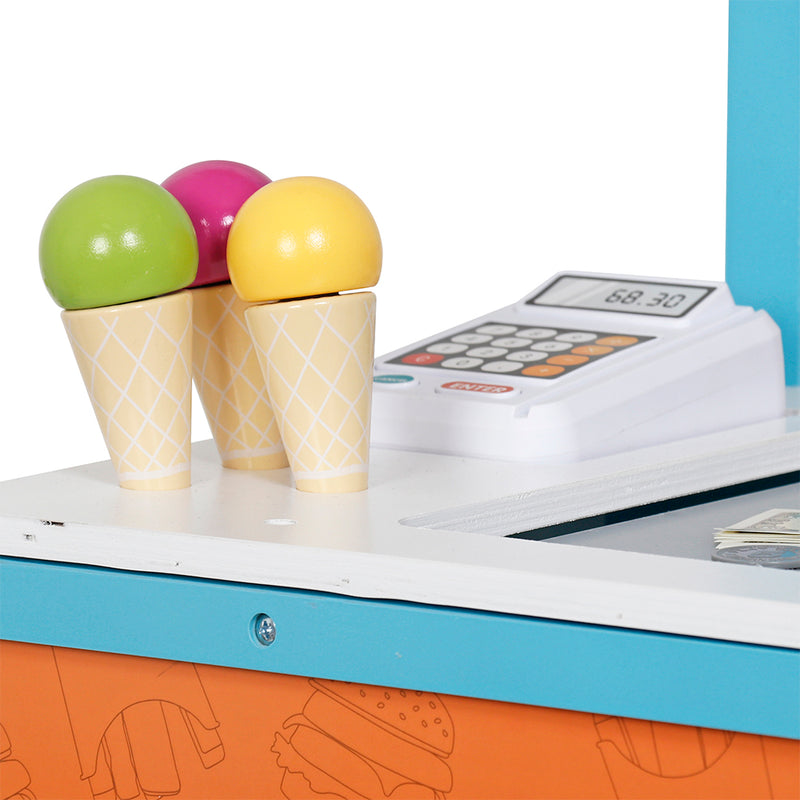 Cargue la imagen en el visor de la galería, Kit infantil Carrito de comida de madera - W10A207