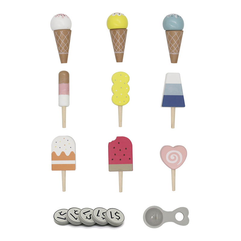 Load image into Gallery viewer, White children's ice cream cart toy - W10A234