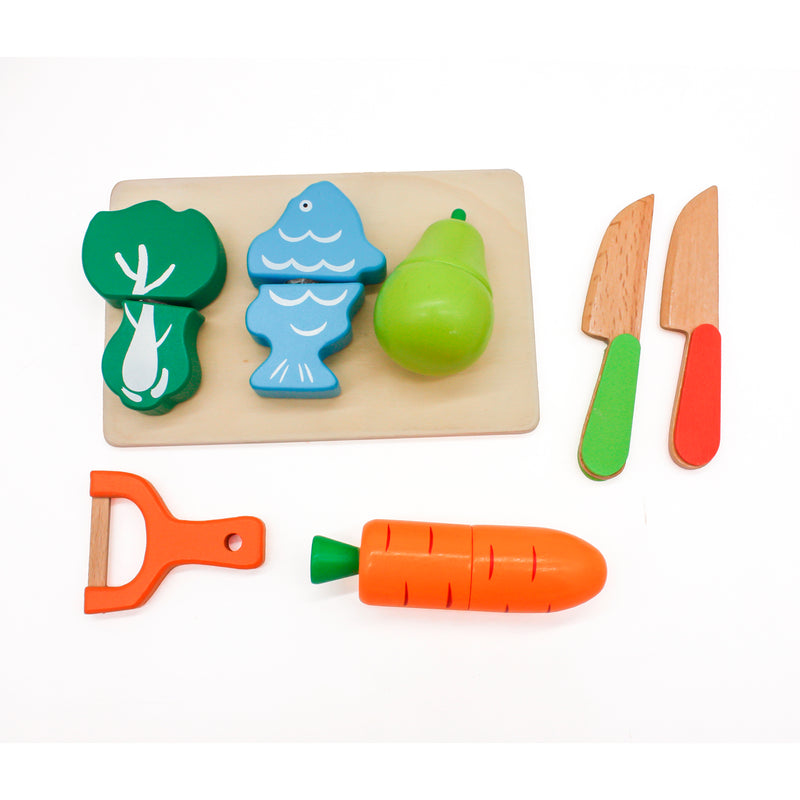 Cargue la imagen en el visor de la galería, Juego de frutas de madera - W10B224