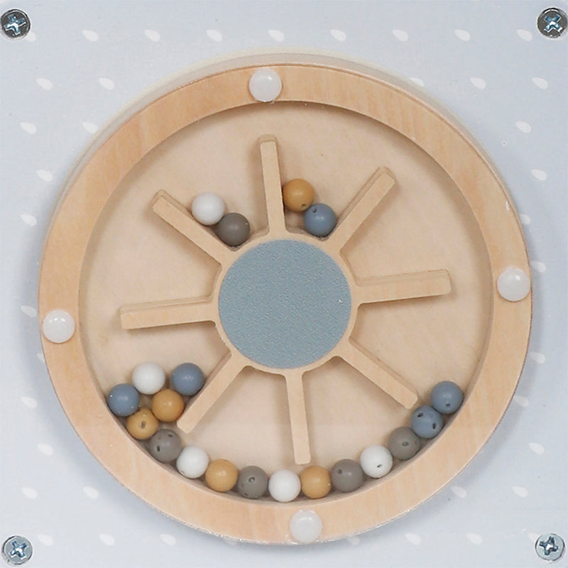 Cargue la imagen en el visor de la galería, Cubo interactivo de madera color azul - W11B316