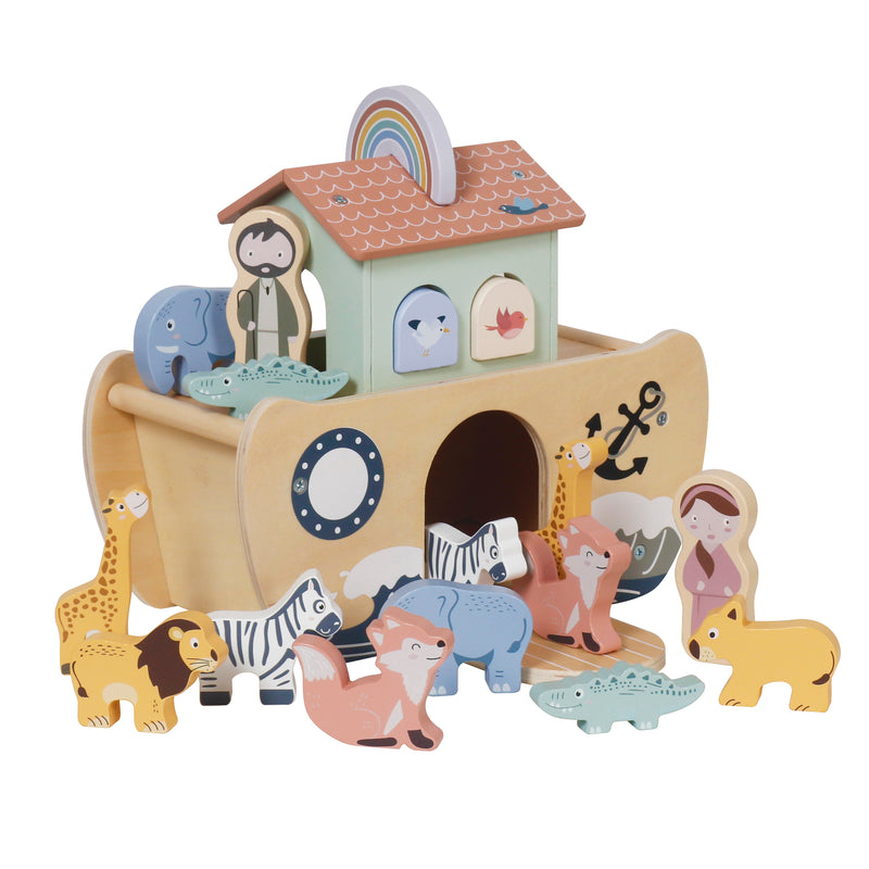 Cargue la imagen en el visor de la galería, Juego de madera arca de Noé - W12D733