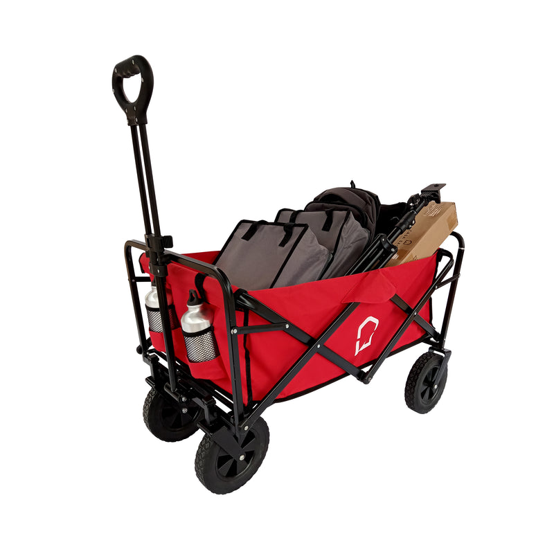 Cargue la imagen en el visor de la galería, Carrito plegable Rojo, Vagón portátil de Gran Capacidad Para Exterior WAGON-WG-01