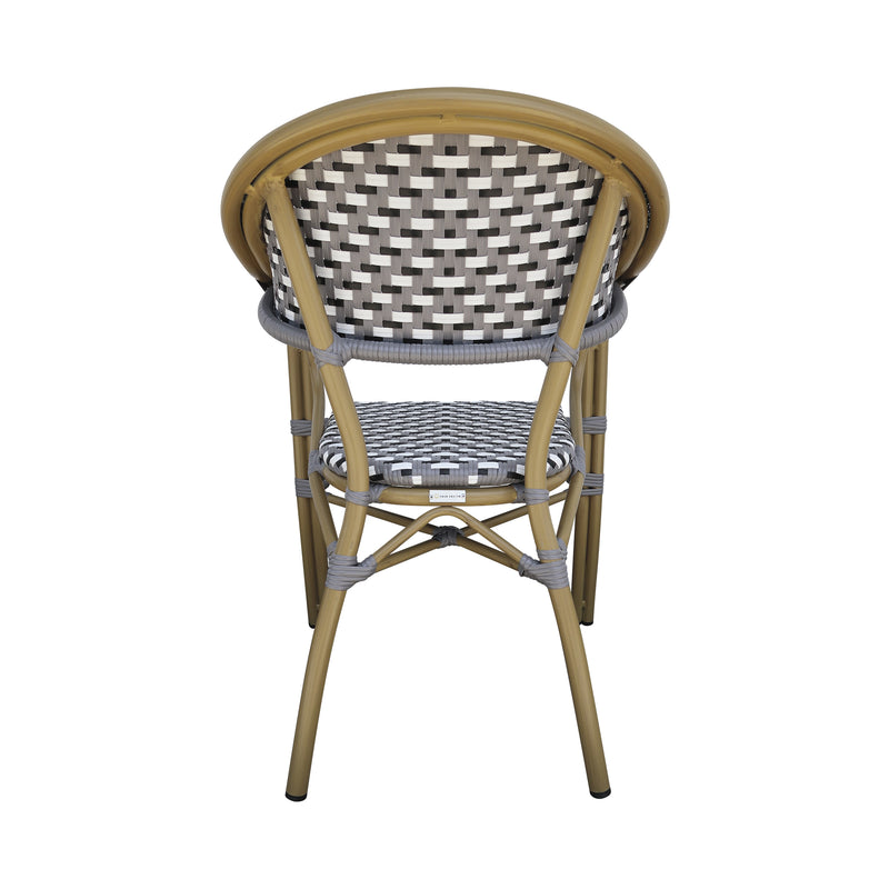 Cargue la imagen en el visor de la galería, Silla de Ratán para exterior color blanco con gris WILLSI 38 - WILL038