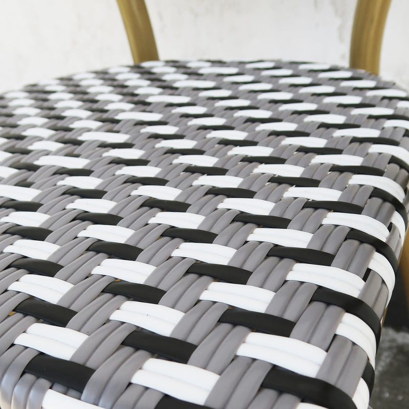 Cargue la imagen en el visor de la galería, Silla de Ratán para exterior color blanco con gris WILLSI 38 - WILL038