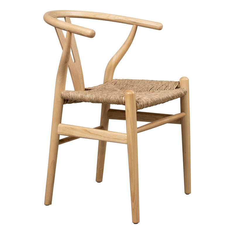 Cargue la imagen en el visor de la galería, Silla de madera para interior Wishbone color Natural - XNR098-B