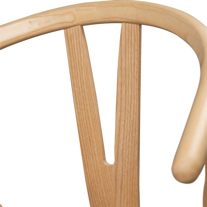 Cargue la imagen en el visor de la galería, Silla de madera para interior Wishbone color Natural - XNR098-B