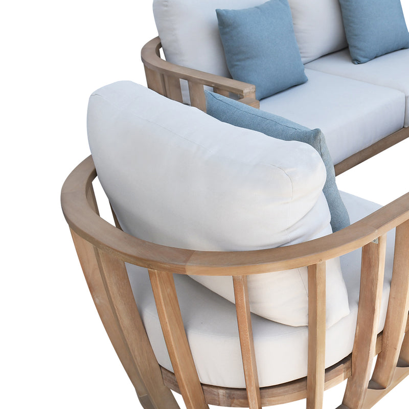 Cargue la imagen en el visor de la galería, Set doble Woodland + mesa de centro Paia 1M color Natural - WOOD-PA