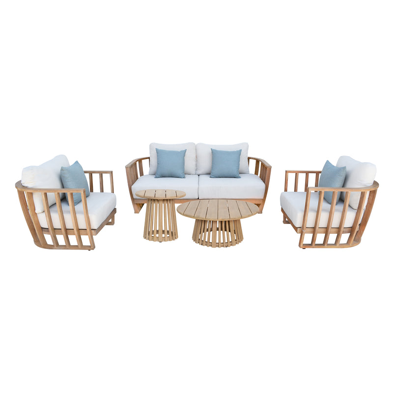 Cargue la imagen en el visor de la galería, Set doble Woodland Natural + mesas paia 1M*50cms* - WOO-PAIA