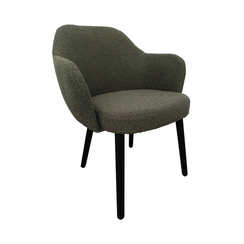 Cargue la imagen en el visor de la galería, Comedor redondo color blanco Xambe 1.3 M + 5 sillas JY6287QM color verde