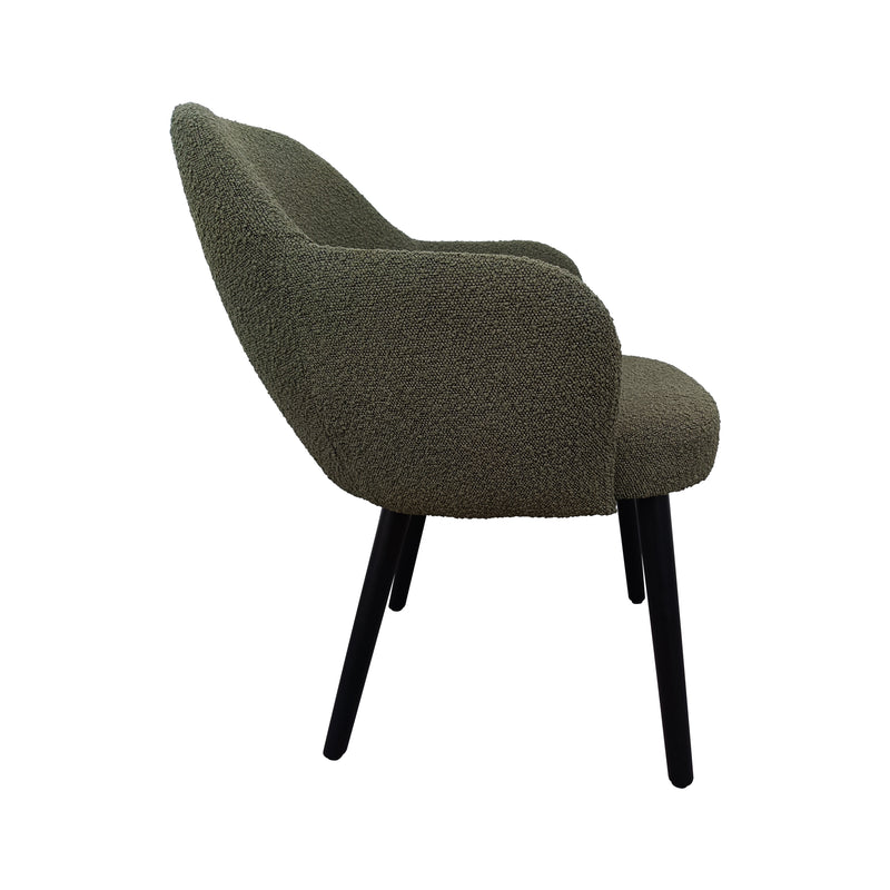 Cargue la imagen en el visor de la galería, Comedor redondo color blanco Xambe 1.3 M + 5 sillas JY6287QM color verde