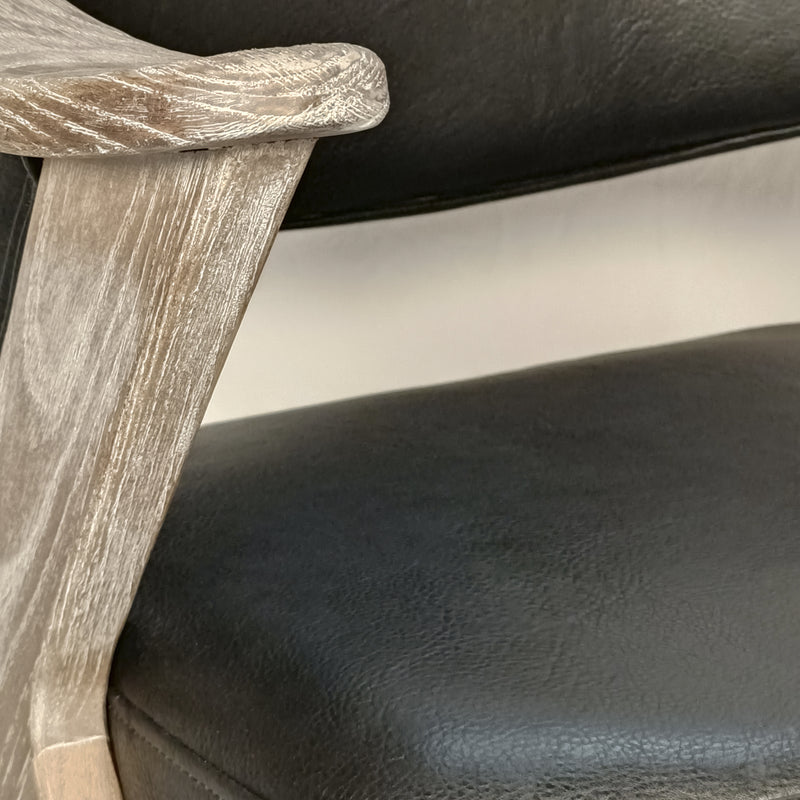 Cargue la imagen en el visor de la galería, Silla de madera para interior XN16021 color negro & gris - XN16021