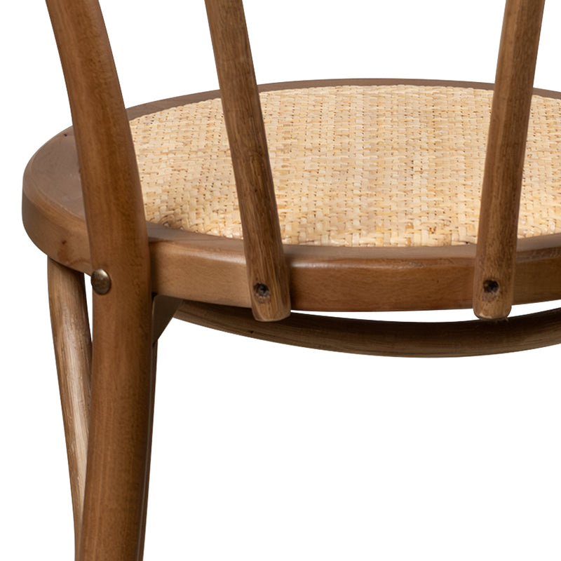 Cargue la imagen en el visor de la galería, Silla de madera para interior XNR335 color Café claro - XNR335CA