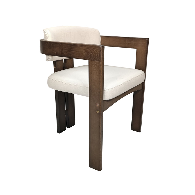 Cargue la imagen en el visor de la galería, Silla de Madera para interior XN23905BEIGE color blanco & beige - XN23905BEIGE