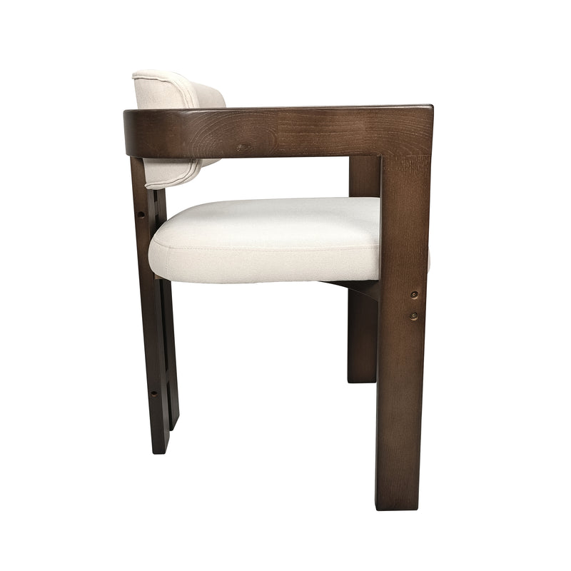 Cargue la imagen en el visor de la galería, Silla de Madera para interior XN23905BEIGE color blanco & beige - XN23905BEIGE