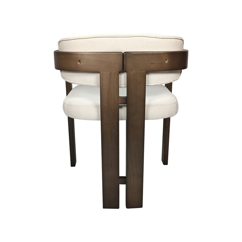 Cargue la imagen en el visor de la galería, Silla de Madera para interior XN23905BEIGE color blanco & beige - XN23905BEIGE