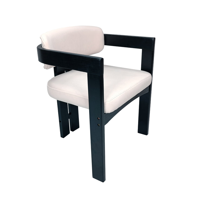 Cargue la imagen en el visor de la galería, Silla de Madera para interior XN23905WHITE color blanco & negro - XN23905WHITE